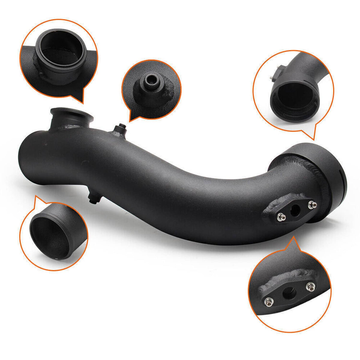 Solidspare 50MM BOV Intake Turbo Charge Pipe Kit For BMW N54 E88 E90 E92 135i 335i