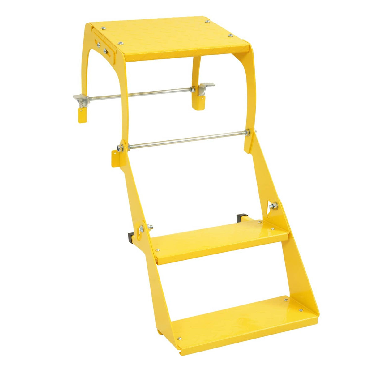 Solid Spare 2-Step 400 lb Truck Trailer Tire Step Non-Slip Platform Folding Heavy Duty