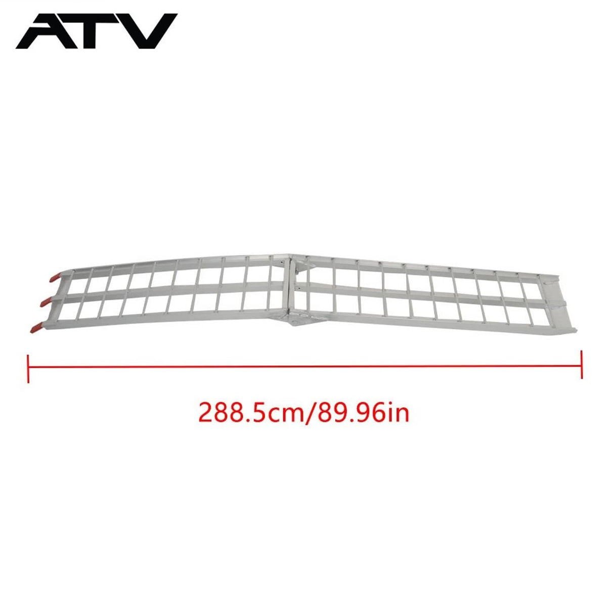 Solidspare Fit For Pickup Trucks Bed 2 × Aluminum Ramp 1500 LBS Foldable Loading Ramps