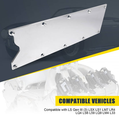 Solidspare Valley Pan Cover Plate Knock Sensor Delete For LS Gen III Billet LS1 LS6 Gen 3