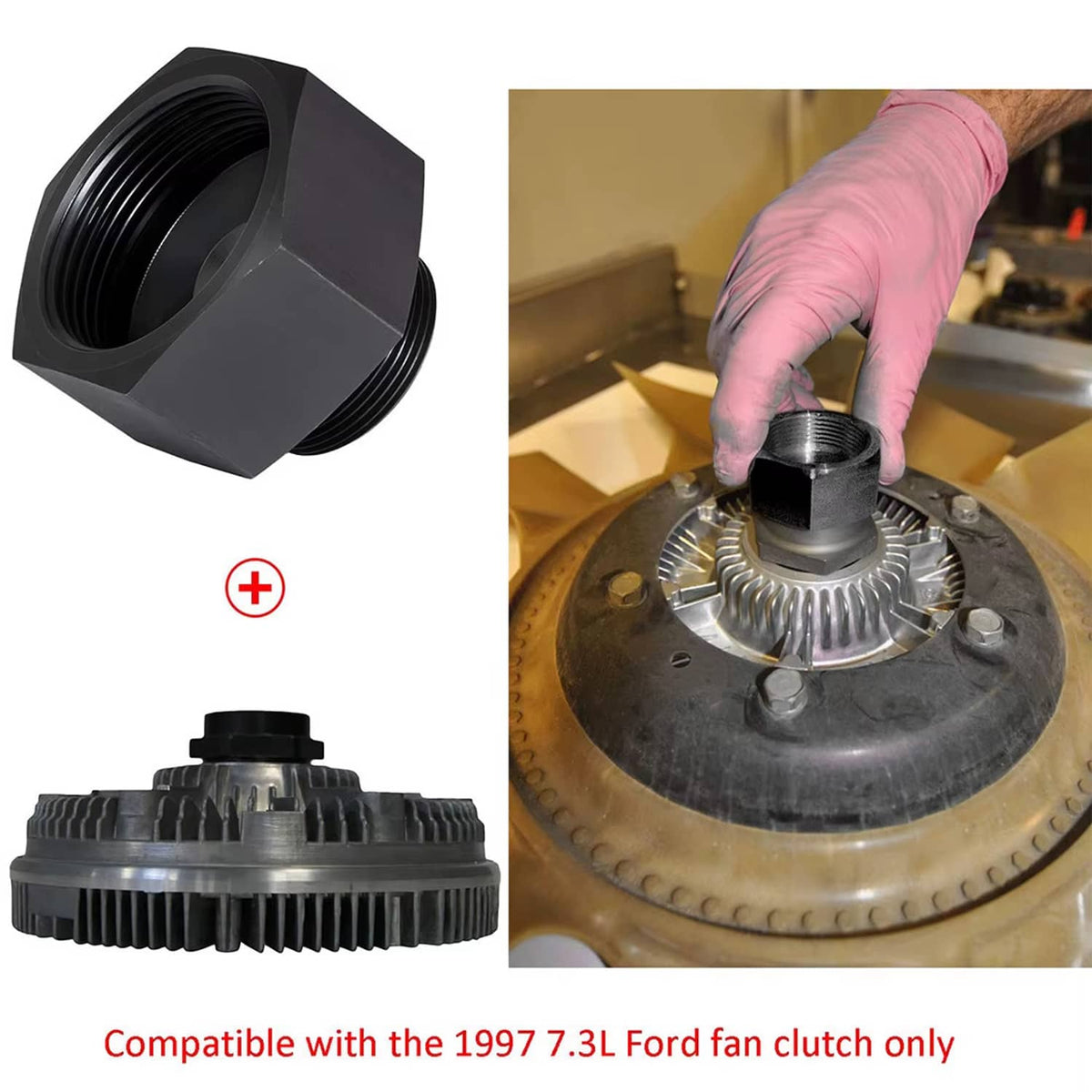 Solid Spare Fan Clutch Adapter for Ford 6.0L to 7.3L Powerstroke Diesel Mechanical 2003-2007