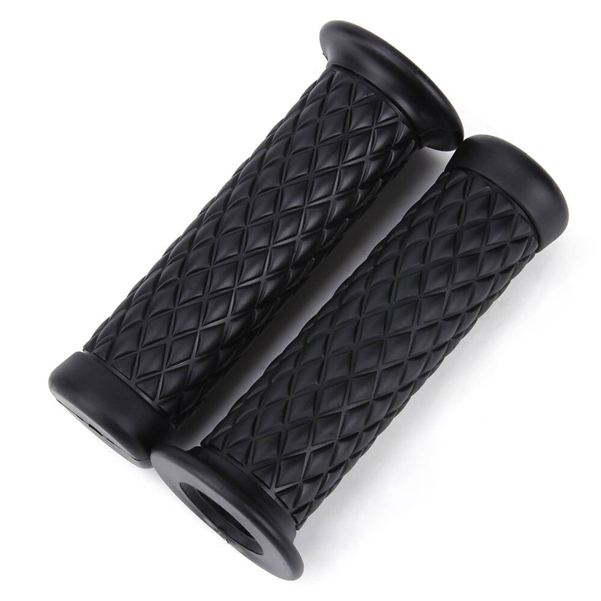 Solidspare Pair Motorcycle Hand Grips 7/8" 1'' Handle Bar For Yamaha Honda Suzuki Kawasaki