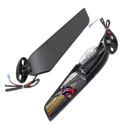 Solidspare For Honda CBR 1000RR 600RR Rotation Rearview Wind Wing Mirrors w/ Turn Signals