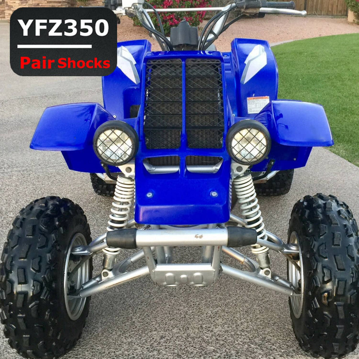 Solidspare 2x Front Shocks Absorber 1987-2006 Fit For Yamaha Banshee YFZ350 Springs WHITE