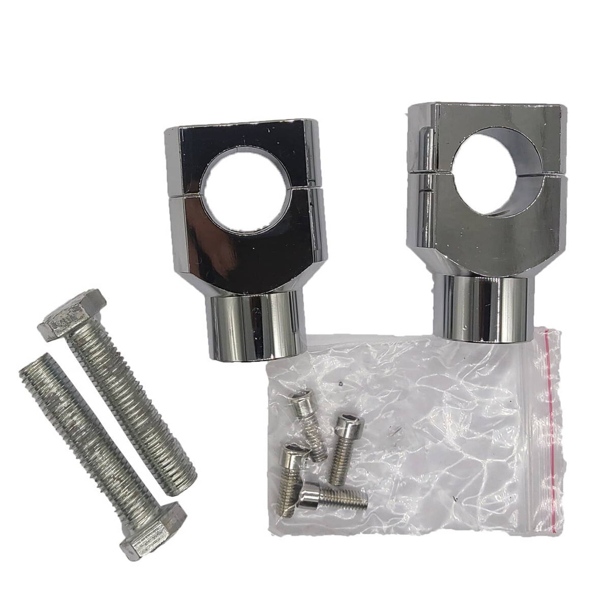 Solidspare US 1" Motorcycle Handlebar Risers for Harley Davidson Dirt Pit Bike (Chrome)