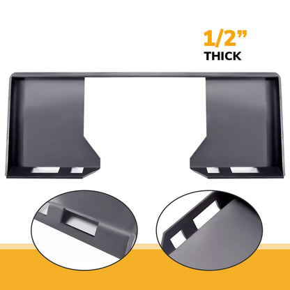 Solidspare 1/2" Hollow Mount Plate For Bobcat & Kubota Skid Steer Loader Attachment Adapter