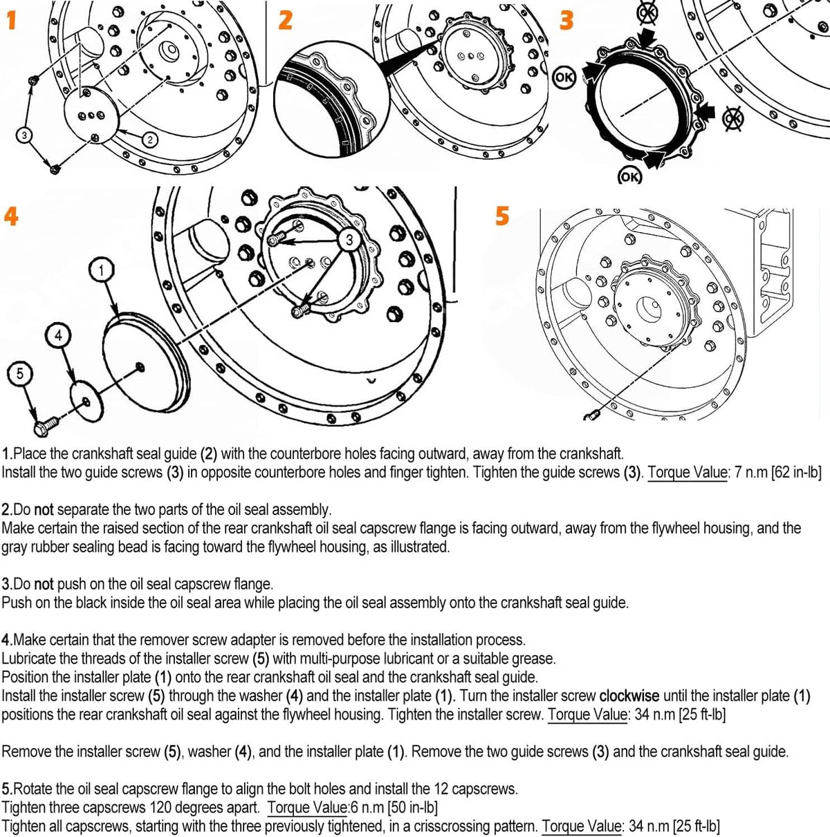 Solid Spare for Cummins L10 L10G M11 ISM Rear Crankshaft Oil Seal Remove Install Tool ST-221