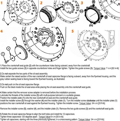Solid Spare for Cummins L10 L10G M11 ISM Rear Crankshaft Oil Seal Remove Install Tool ST-221