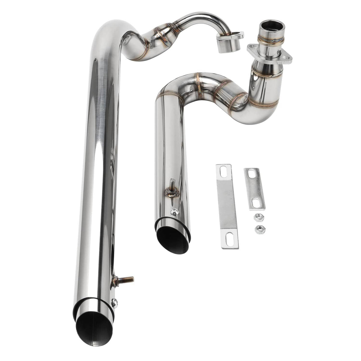 Solidspare Shortshots Staggered Exhaust Pipe System For Yamaha V Star 650 XVS650 XVS650A