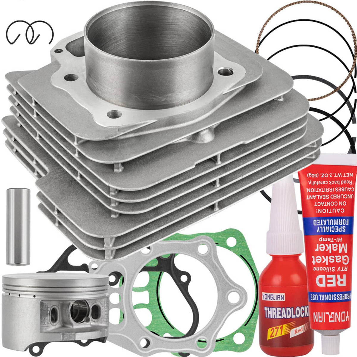 Solidspare For Honda Foreman 500 TRX500 2005-2011 Top End Kit Cylinder Piston Rings 92mm