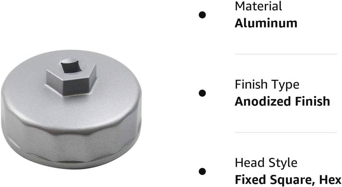 Solid Spare 74mm Oil Filter Cap Wrench Socket Remover Tool for Benz Audi Toyota VW