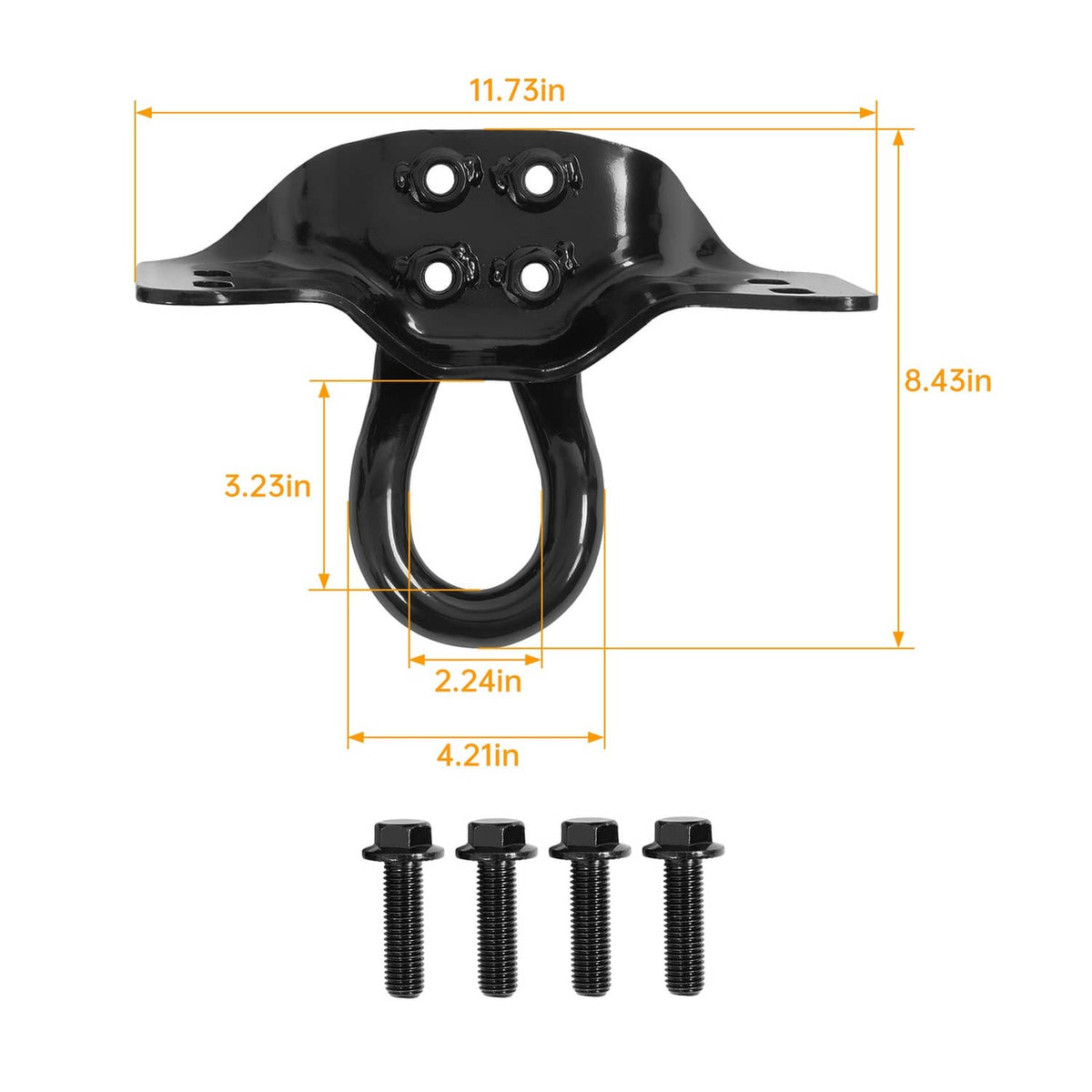 Solid Spare Front Single Tow Hook For Ford F250 F350 F450 F550 Super Duty 2017-2026