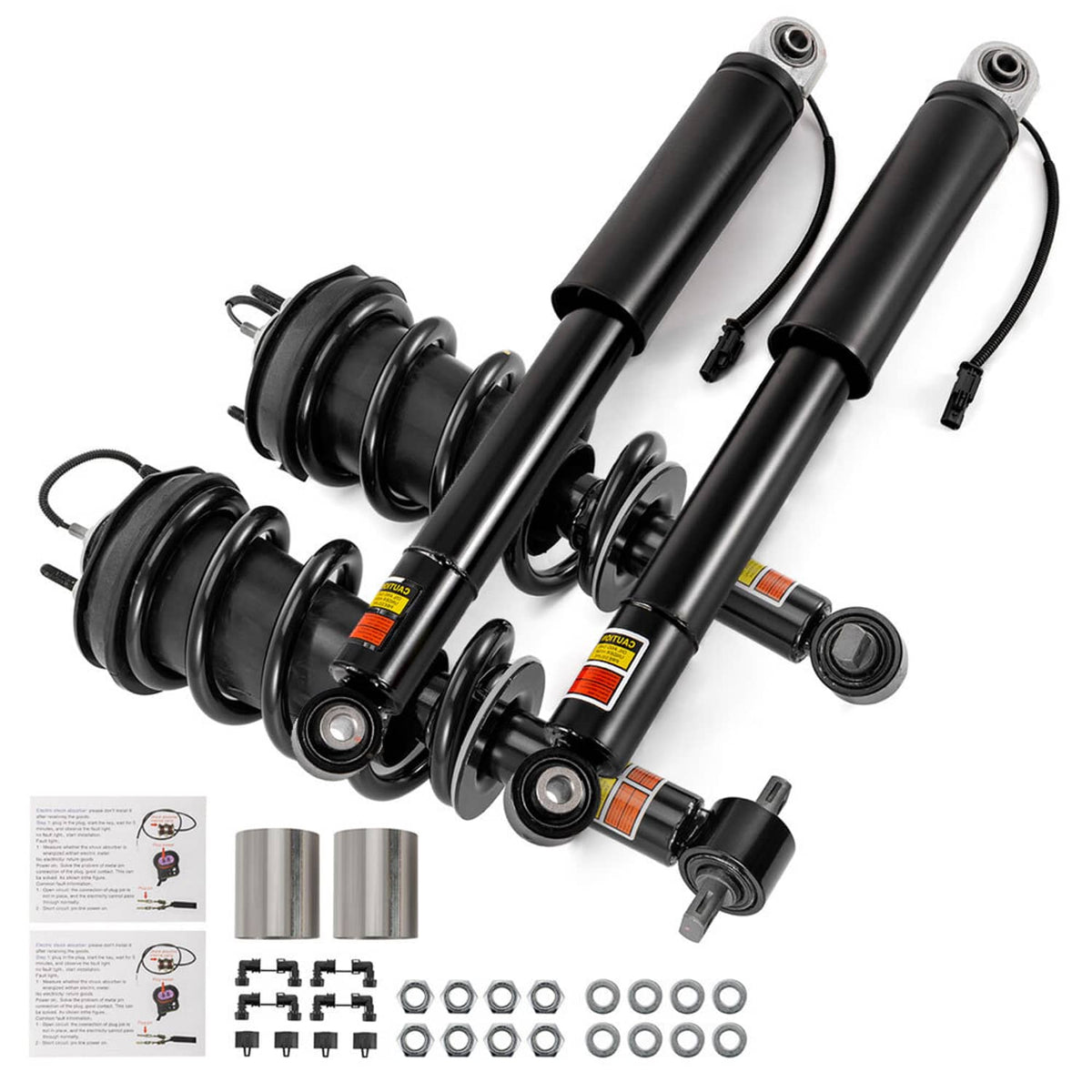 Solidspare For Chevy Silverado GMC Sierra 1500 15-18 4Pcs Set Front Strut + Rear Shocks