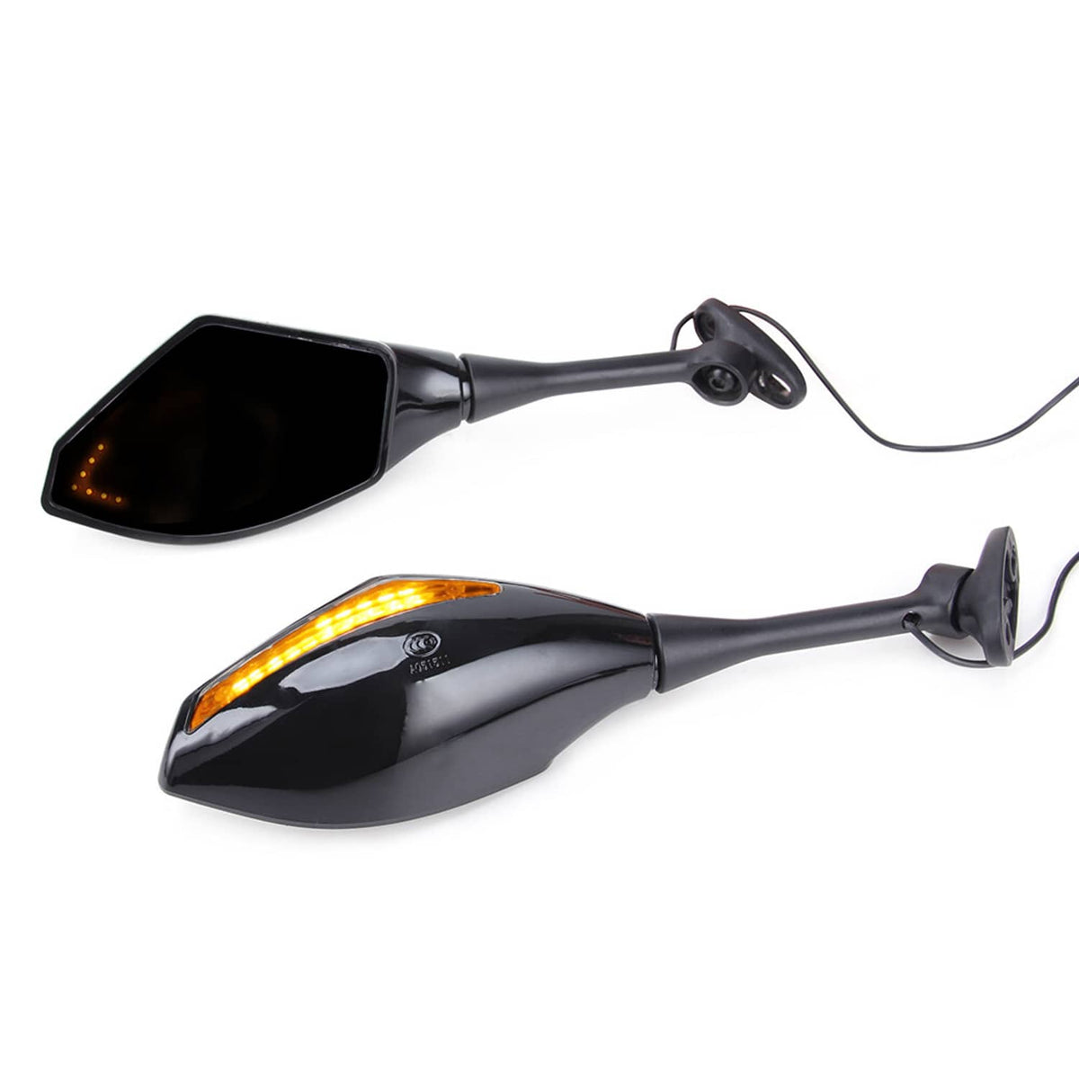 Solidspare Motorcycle LED Turn Signal Side Mirrors For Honda CBR600RR CBR1000RR Left&Right