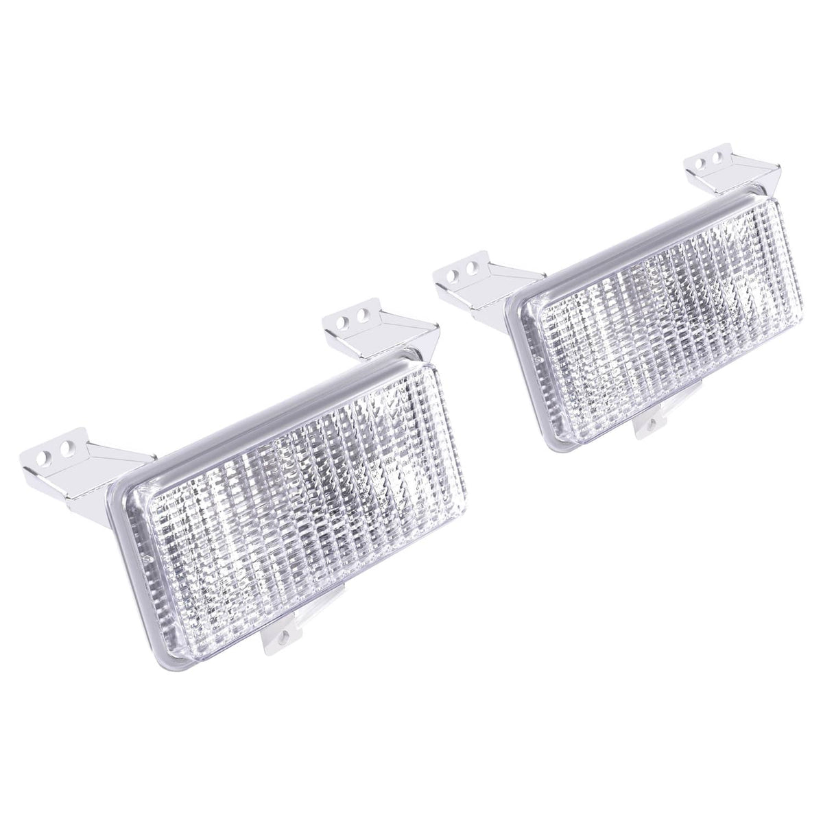 Solid Spare Turn Signal Corner Park Lights Lamps Pair For Chevy GMC 1983-1991 Pickup Truck