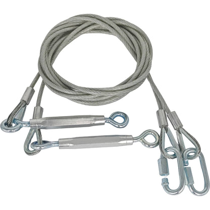 Solid Spare Conversion Cable Kit for Toy Hauler Patio Door 109" Length Upper Lower Bracket