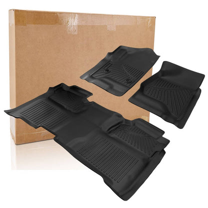 Solidspare Floor Mats Liner For 2014-2018 Chevy Silverado GMC Sierra Crew Cab Front & Rear
