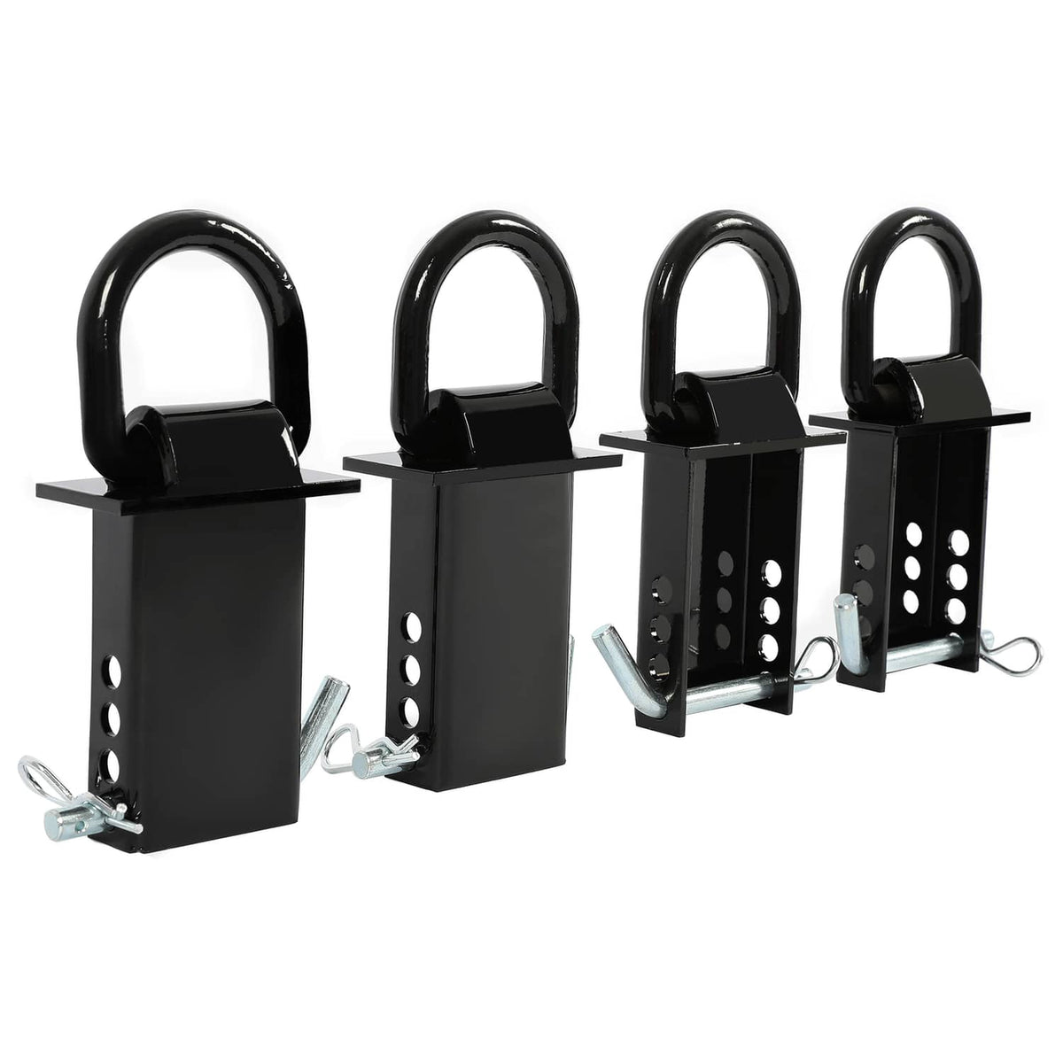 Solidspare Heavy Duty 4 Pack Trailer Adjustable Stake Pocket D-Ring Zinc 2”×4" 16200LBS