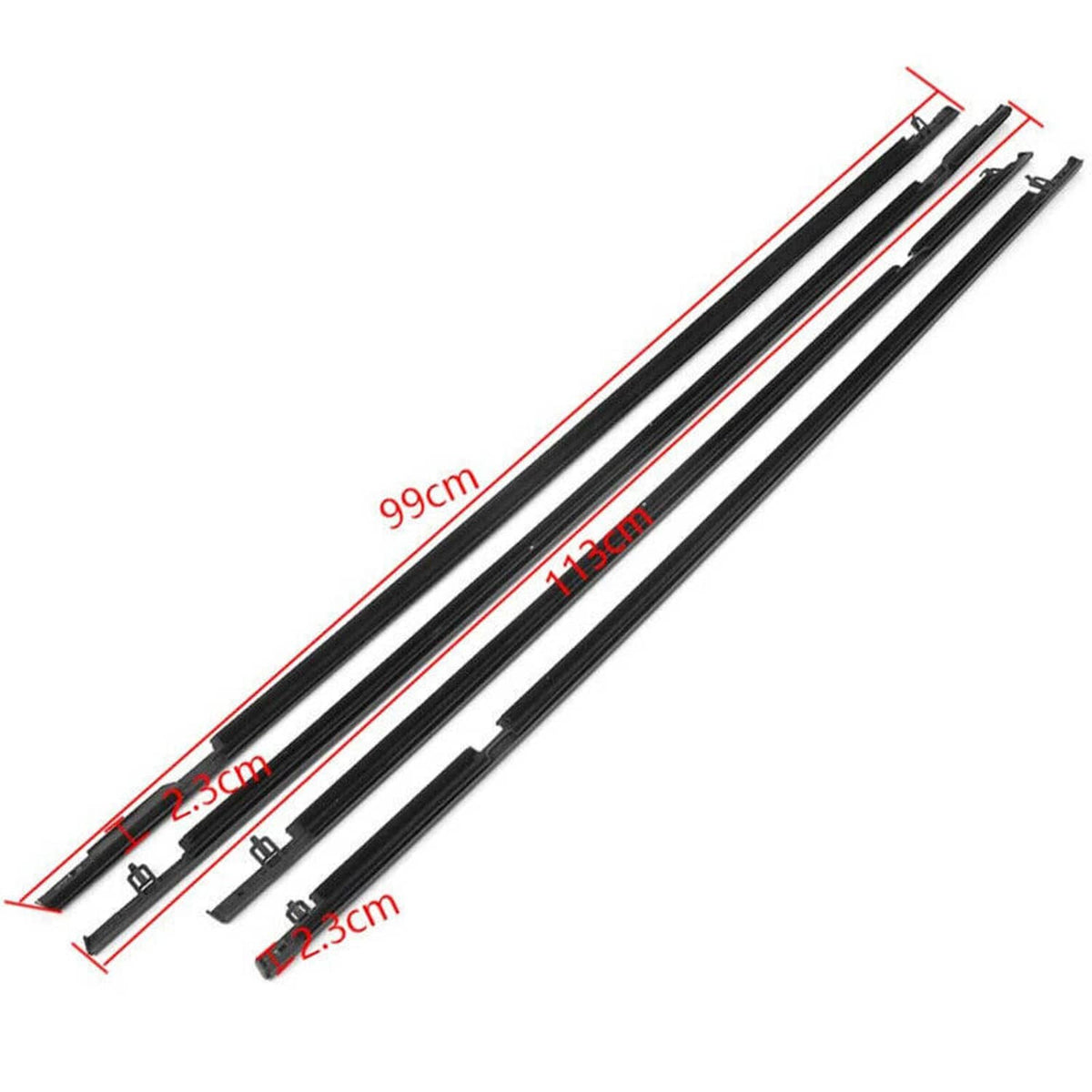 Solidspare 4Pcs Car Window Moulding Trim Weatherstrips Seal Fit For Honda Civic Sedan 06-11