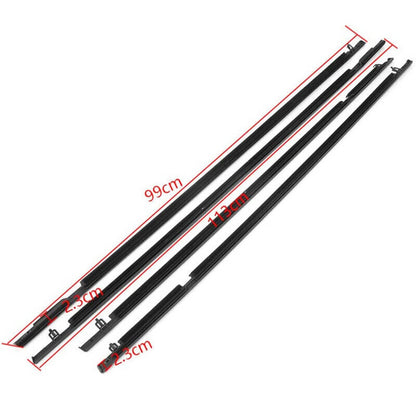 Solidspare 4Pcs Car Window Moulding Trim Weatherstrips Seal Fit For Honda Civic Sedan 06-11