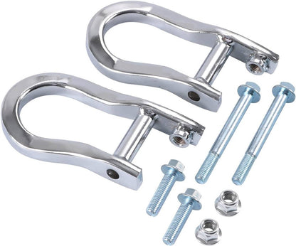 Solidspare 2Pcs Chrome Tow Hooks 84072462 for Chevrolet GMC Silverado Sierra 1500 2007-2019