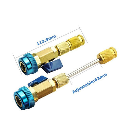 Solid Spare HVAC AC R134A R12 Valve Core High & Low Pressure Quick Remover Install Tool Set