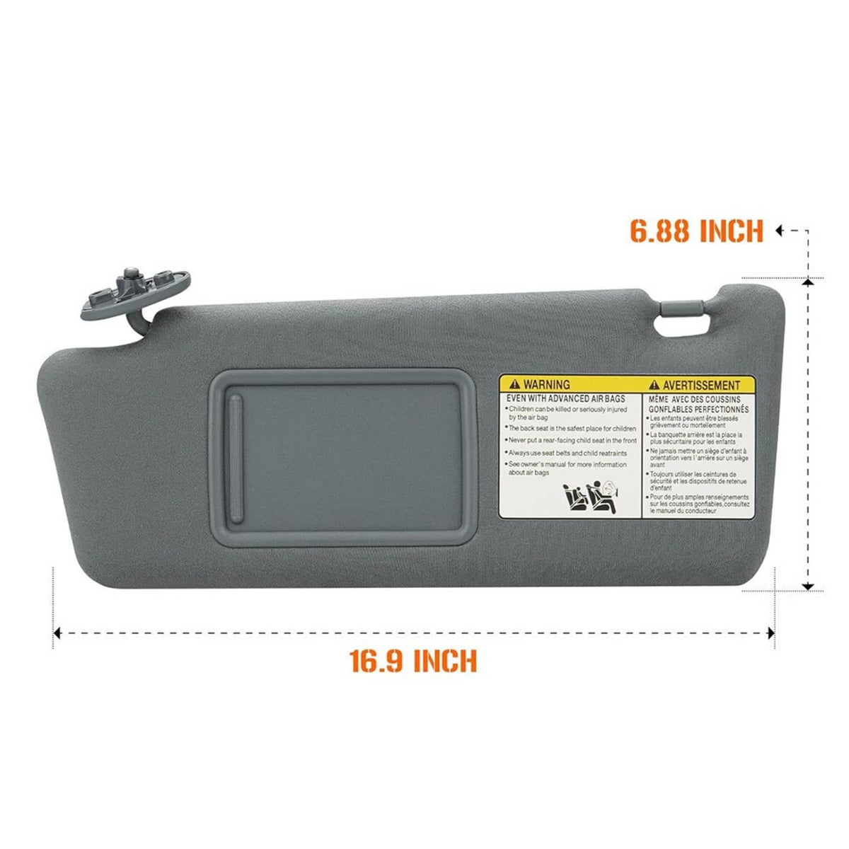 Solidspare New Pair Sun Visor Set LH Driver & RH Passenger Side For 2005-2015 Toyota Tacoma