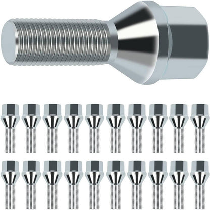 Solidspare M12x1.25 20Pcs Wheel Lug Nuts For Jeep Cherokee Compass Dodge Dart Chrysler 200
