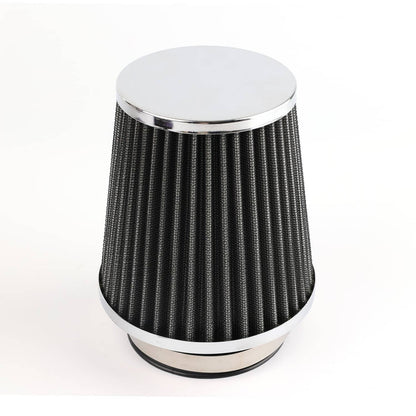 Solidspare 3" 76mm High Flow Inlet Dry Air Filter Cold Air Intake Cone Replacement New