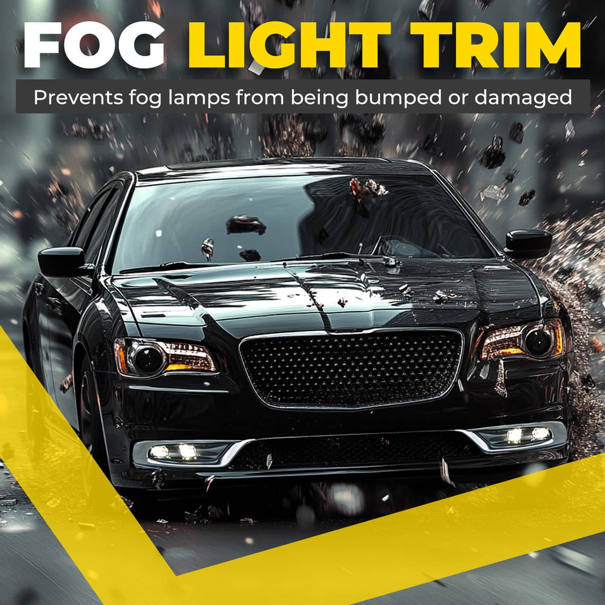Solid Spare Fog Light Trim Passenger Side Front Chrome For Chrysler 300 2015-2024 5SW14SZ0AA