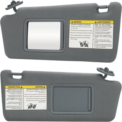 Solidspare 2Pcs Sun Visor LH Driver & RH Passenger Side For 2005-2015 Toyota Tacoma Gray