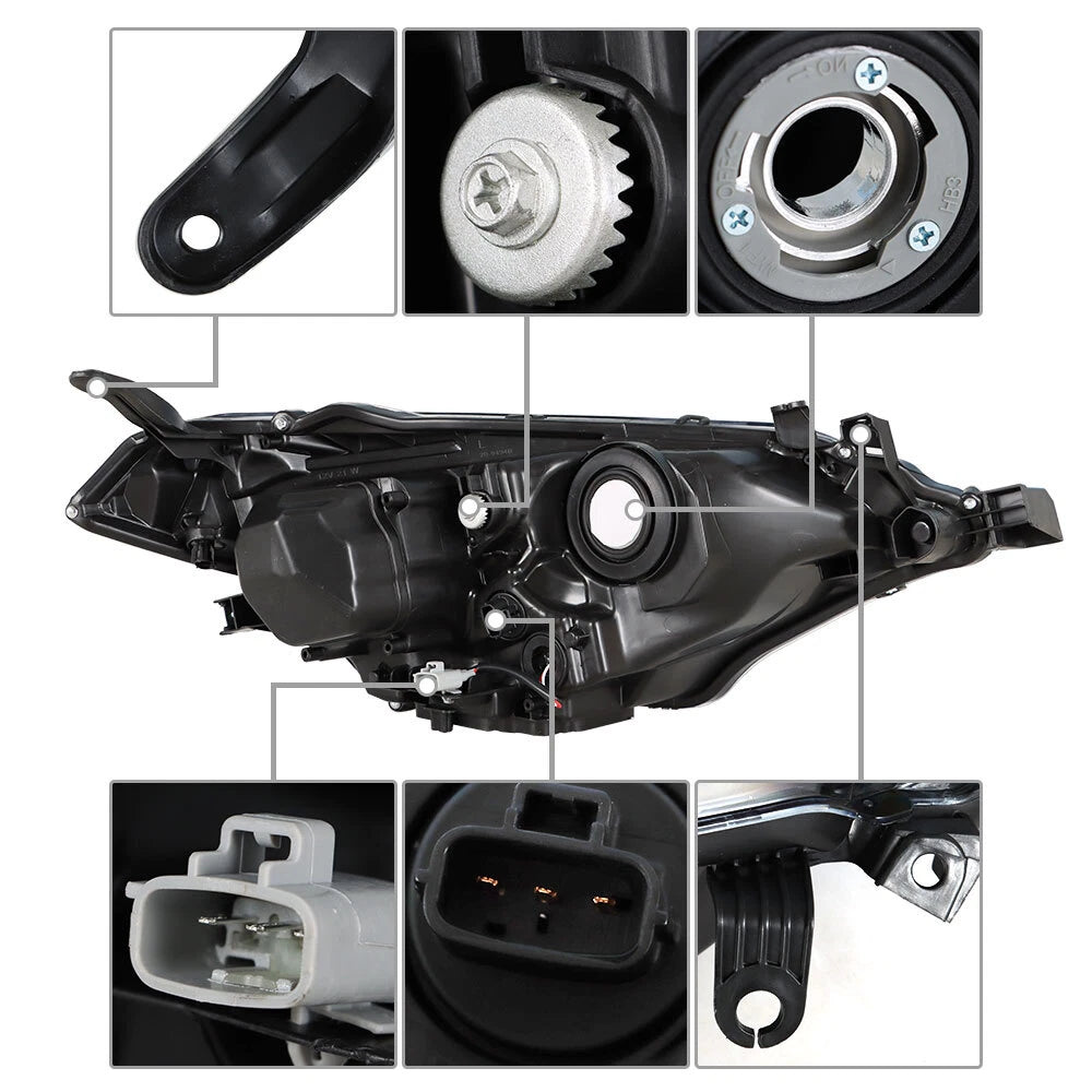 Headlights Headlamps For 2014 2015 2016 Toyota Corolla Left Driver Side Halogen