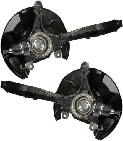 Solidspare New Front Steering Knuckles & Wheel Hub Bearings for 2009-2012 Honda Accord TSX