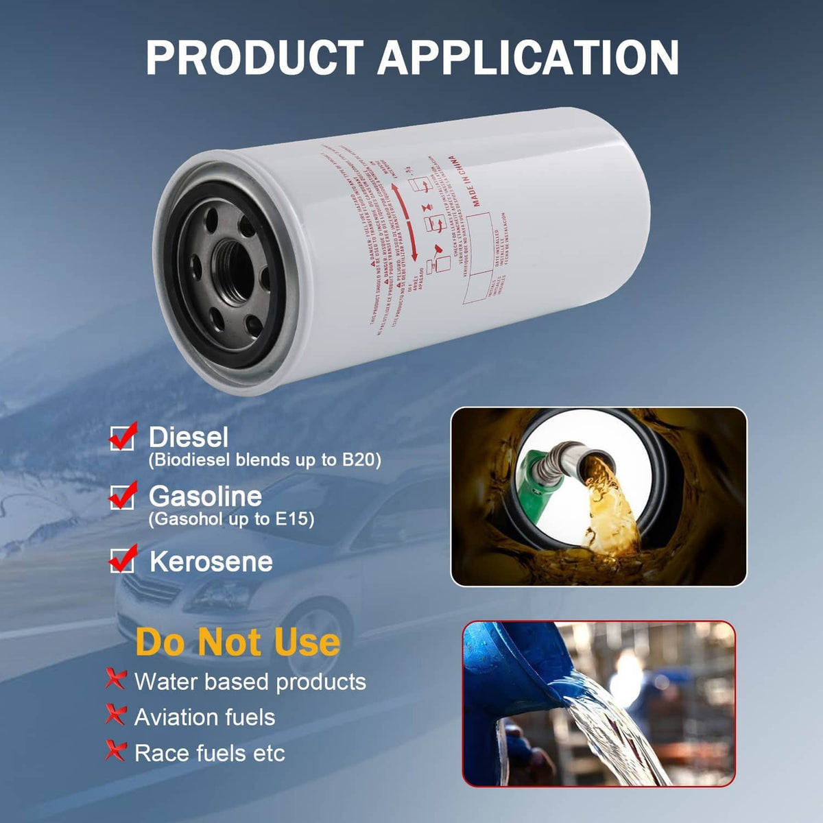 Solidspare Fill-Rite F1810PM0 18 GPM 1-12UN 50PSI Particulate Spin On Fuel Filter 10 Micron