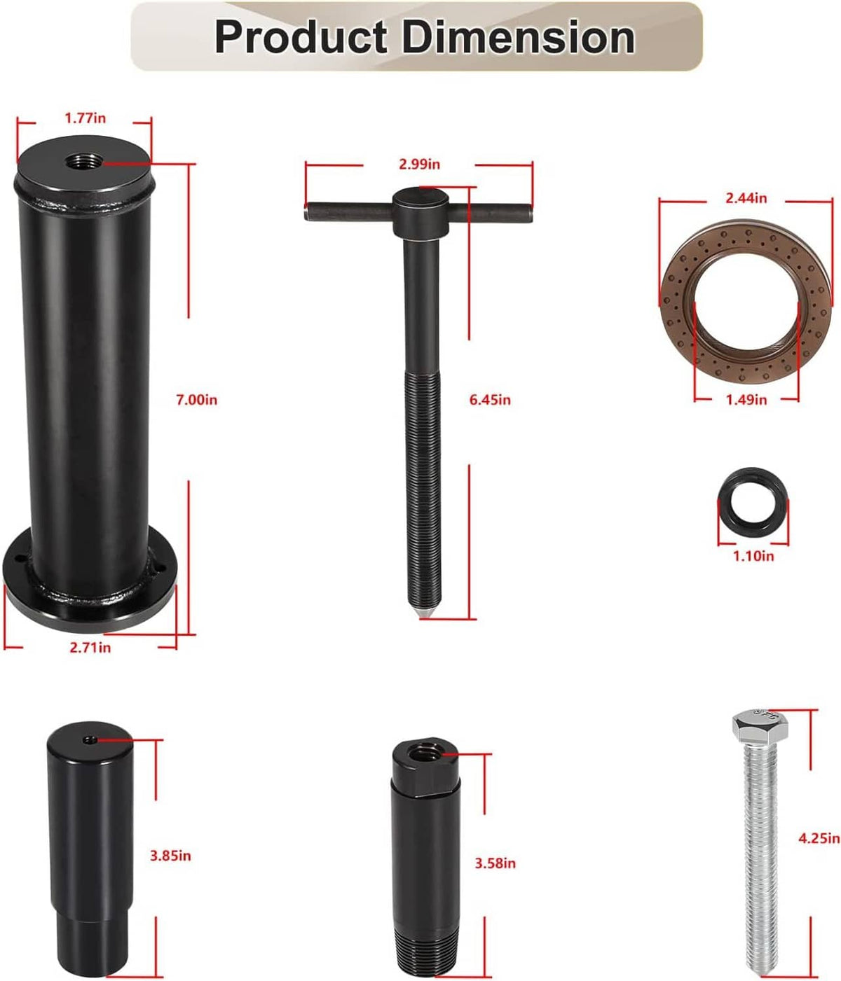 Solid Spare For Ford Focus Festiva DCT DPS6 Dual Clutch Transmission Seal Installer Tool Kit