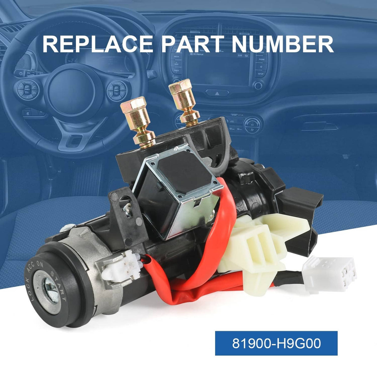 Solidspare 81900-H9G00 Ignition Lock Switch Assembly with Keys For Kia Rio 2021-2023 2022