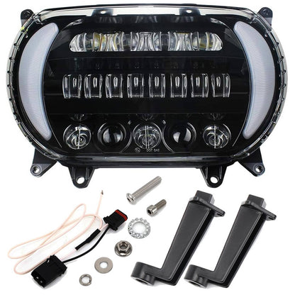 Solidspare LED Headlight Running Light Turn Signal DRL Kit For 2015-2024 Harley Road Glide