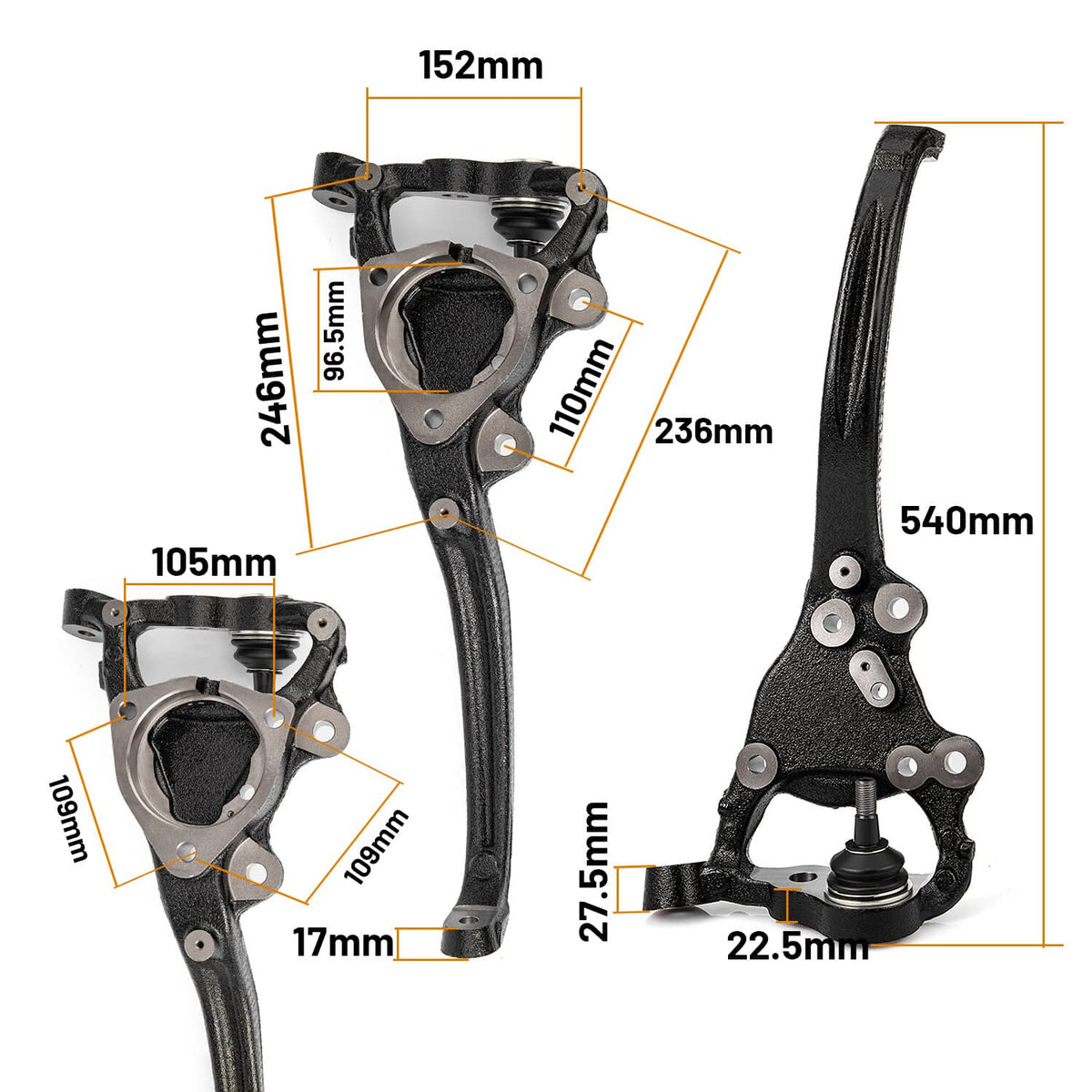 Solidspare Front Right Side Steering Knuckle For 2012-2021 Chrysler 300 Dodge Challenger