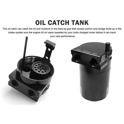 Solidspare Black Oil Catch Can Oil Separator for Ford F150 2.7L 5.0L Raptor 3.5L Ecoboost
