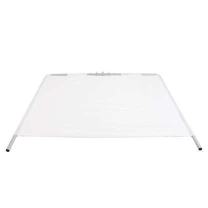 Solidspare Silvery+White Boat Sun Shade For Boats 25 Ft And Under Aluminium Powder Coated