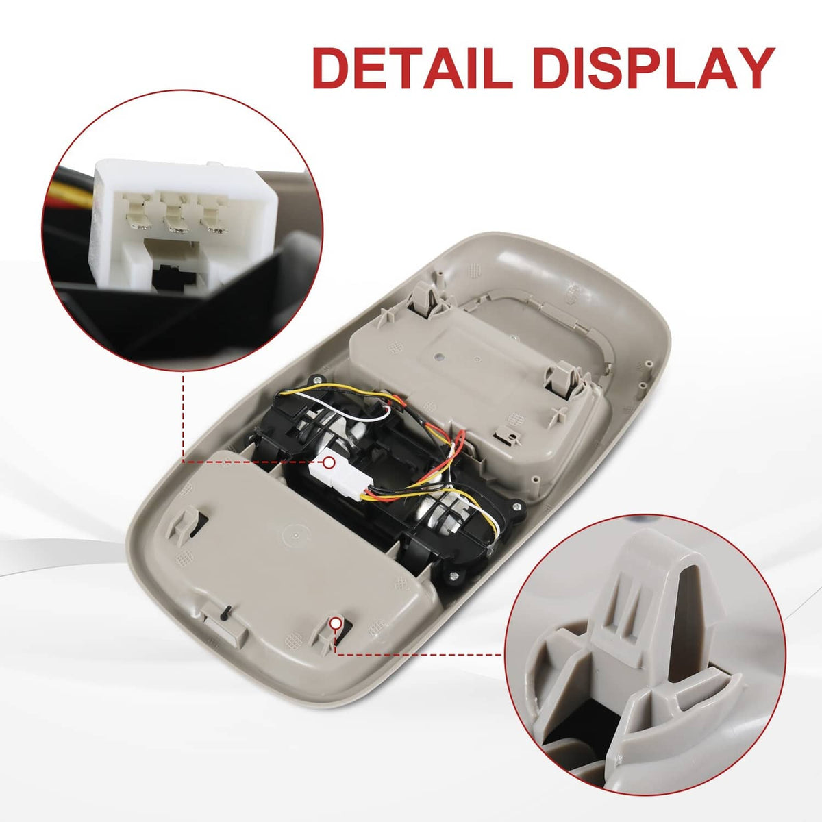 Solidspare For 1998-2001 Dodge Ram 1500 2500 55350657 Overhead Console Dome Light Storage