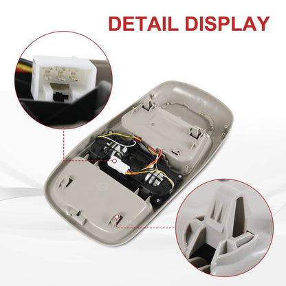 Solidspare For 1998-2001 Dodge Ram 1500 2500 55350657 Overhead Console Dome Light Storage