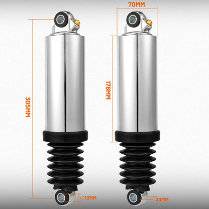 Solidspare Rear Air Suspension Shocks For Harley Touring Road King Electra Street Glide 80+