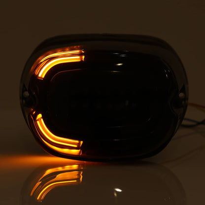 Solidspare LED Brake & Running Tail Light Rear Turn Signals Smoked For Harley Softail Dyna