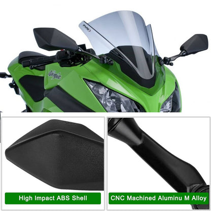 Solidspare Black L & R Rear View Mirrors For Kawasaki Ninja ZX6R ZX636 2013 2014 2015 2016