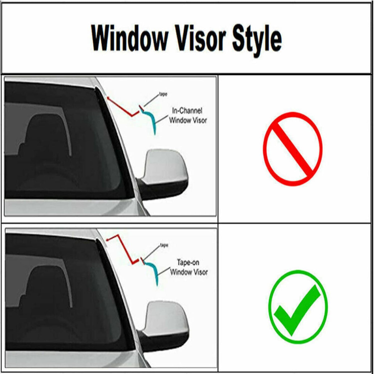 Solidspare For 2018-2022 Honda Accord 3D Wavy Mugen Style Window Visors Rain Guards Vent
