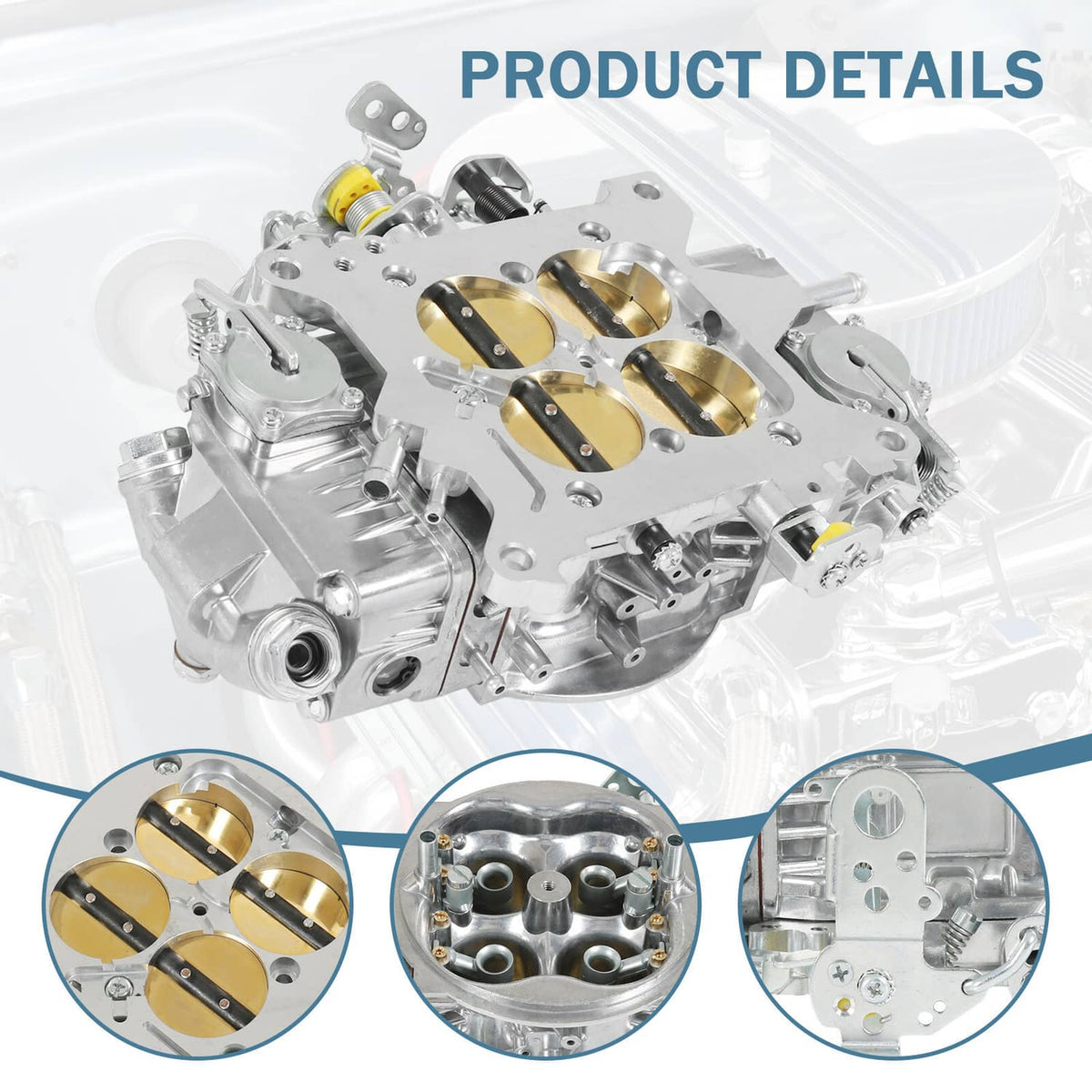 Solidspare 850CFM 4 Barrel Performance Race Carburetor Double Pumper Mechanical BR-67201