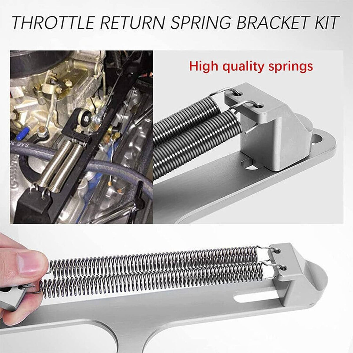Solidspare Aluminum Throttle Cable Carb Bracket For Holley 4150 4160 Carb 350 400 SBC New