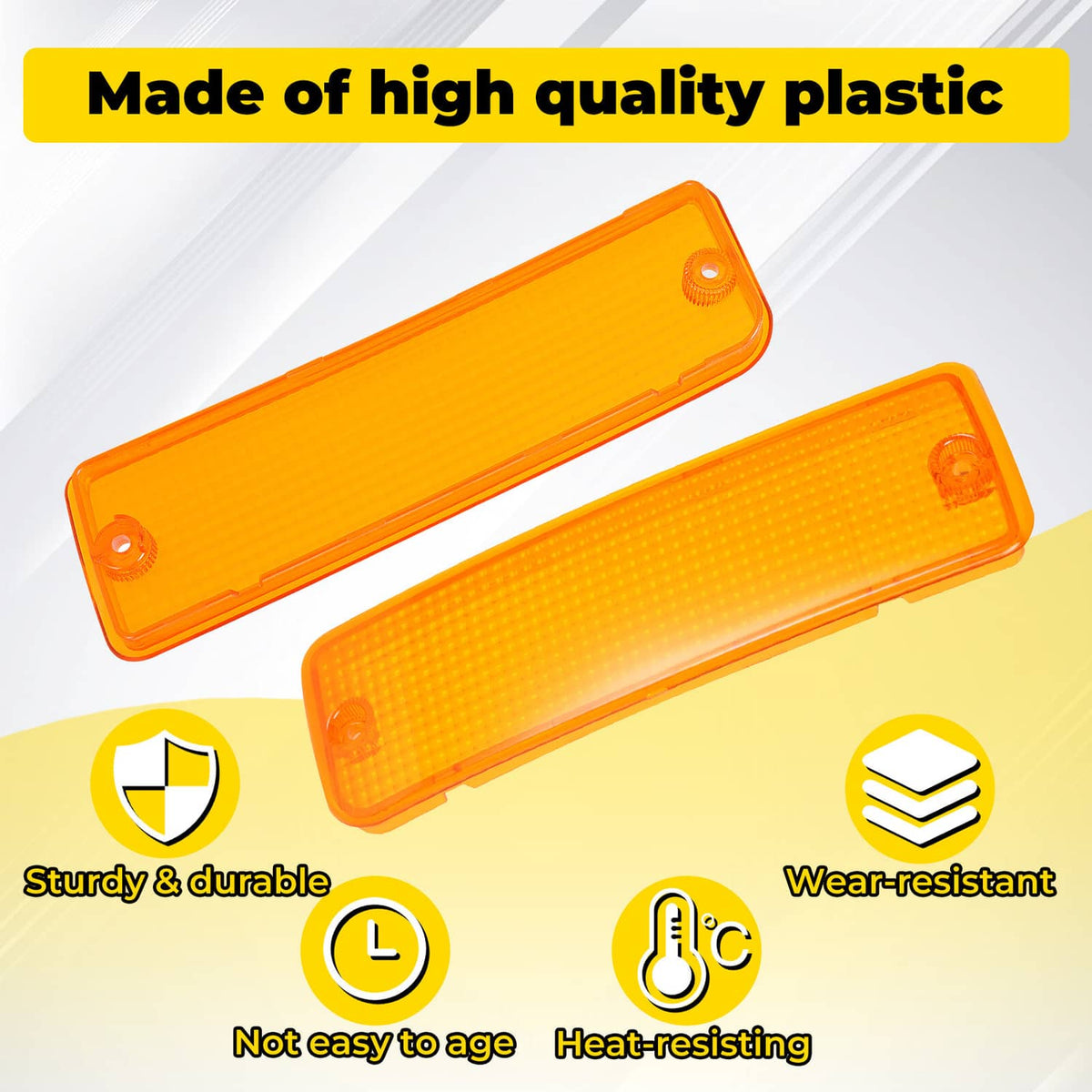 Solid Spare New Turn Signal Parking Bumper Light Lens For Toyota Pick-Up Truck 2WD 1992-1995