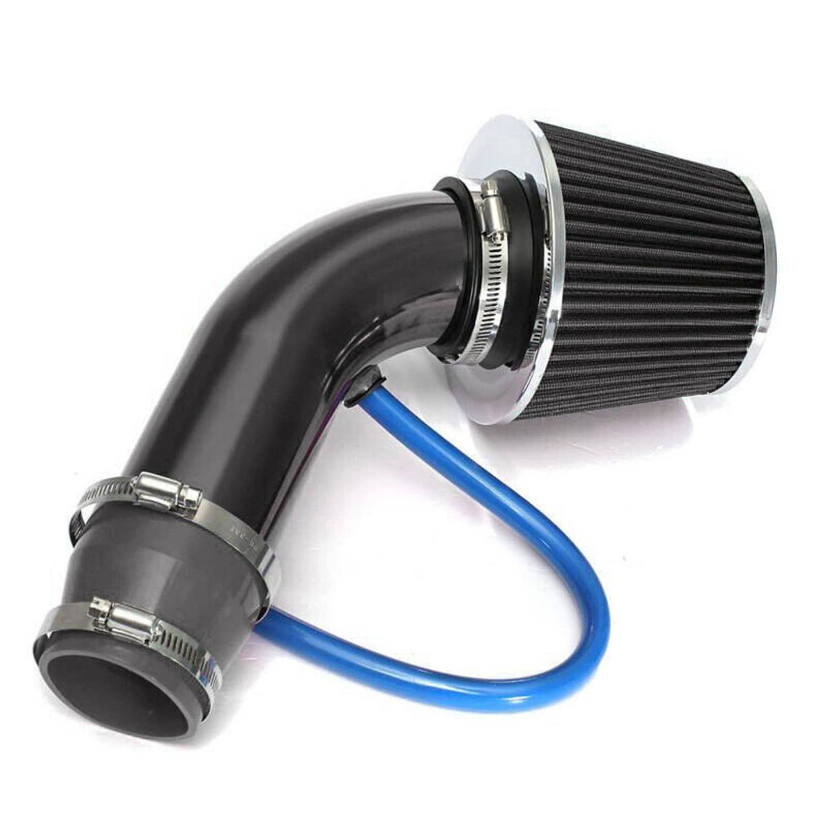 Solidspare Automotive 3" Universal Cold Air Intake Kit Induction Flow Pipe Kit Aluminium